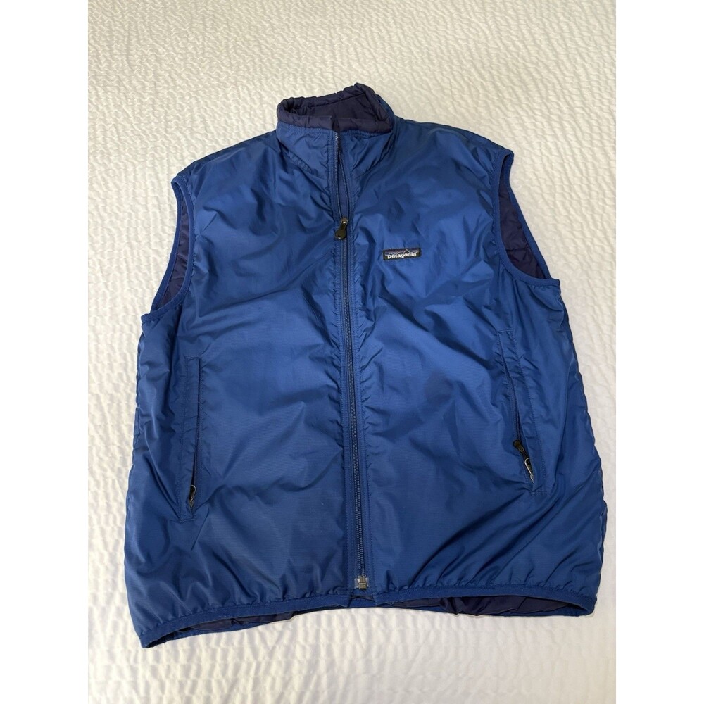 Vintage Patagonia Puff-Ball Vest Size Medium Blue Y2K